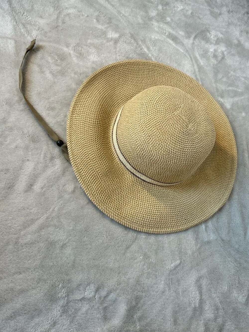 Solar Escape Women's One Size Wide Brim Straw Sun Hat with Tie Strap